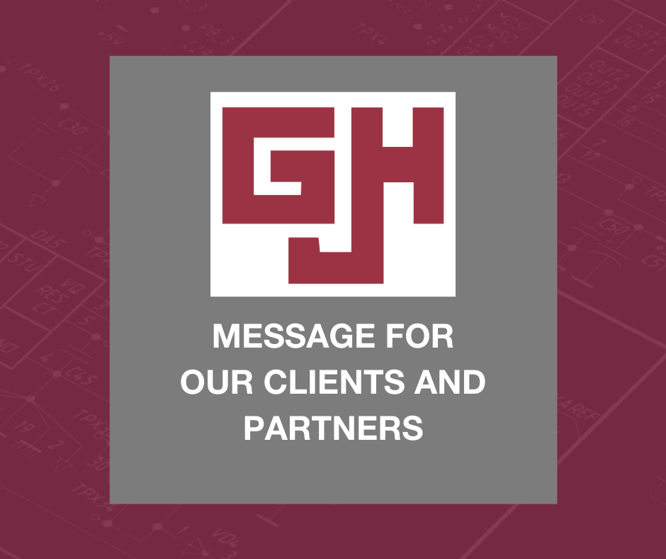 Message for G.J. Hopkins Clients and Partners